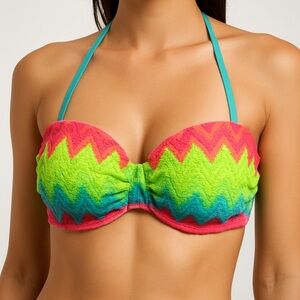 Victoria's Secret Women's Swimming Bra 34D  Bright Multicolor Vacation Swim